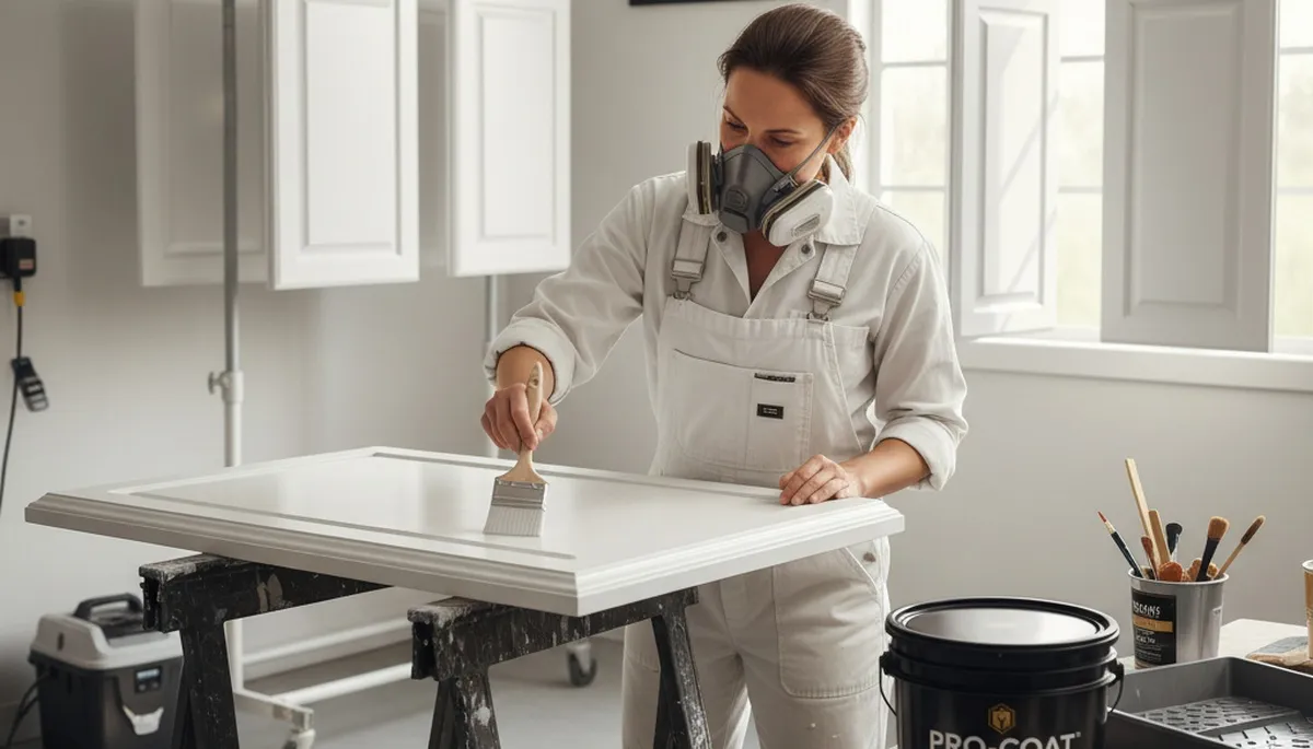 Cabinet painting in St Louis, MO by St Louis Paint Pros with a smooth, durable finish