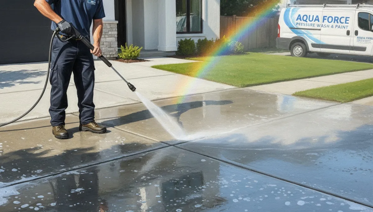 Concrete pressure cleaning for driveways and patios in St Louis, MO