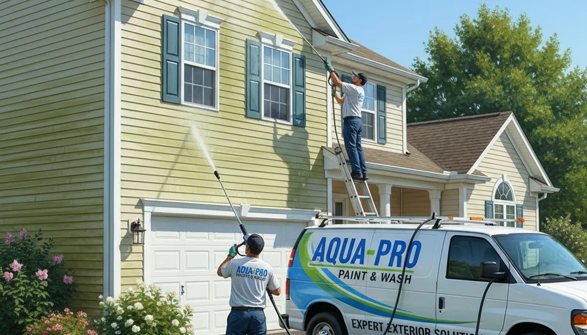 Vinyl siding pressure cleaning in St Louis, MO removes mold, mildew, and grime for cleaner exteriors